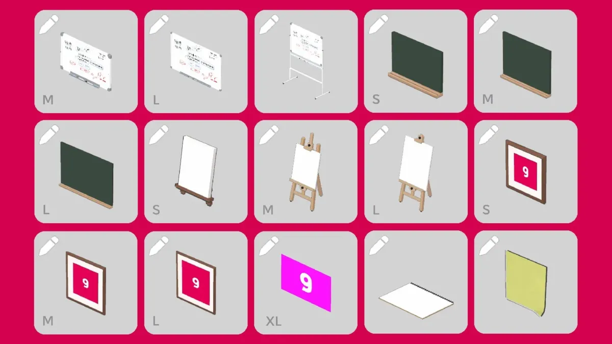 お絵描きチャット対応アイテム一覧