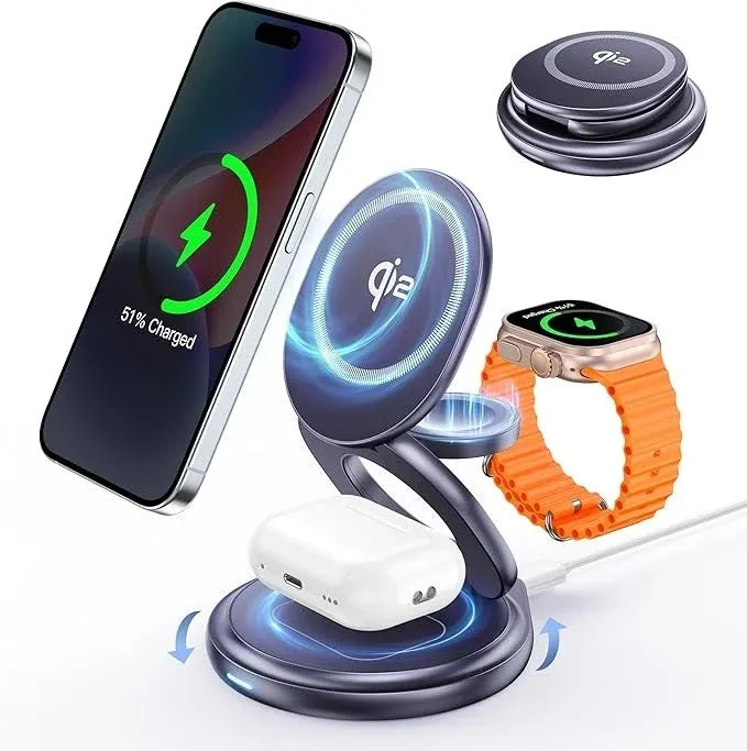 iPhone、Apple Watch、AirPodsを同時にワイヤレス充電できるRORRY Wシリーズ