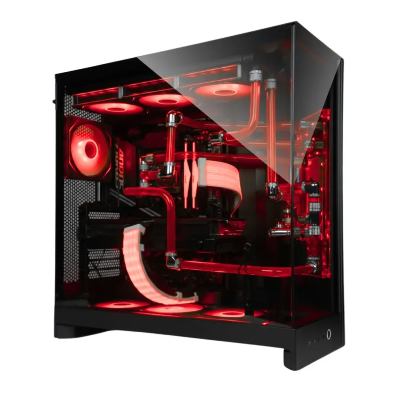 赤い液体冷却システム