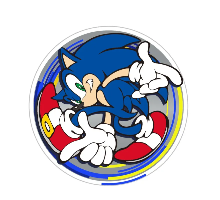 ソニックアドベンチャー ステッカーの画像