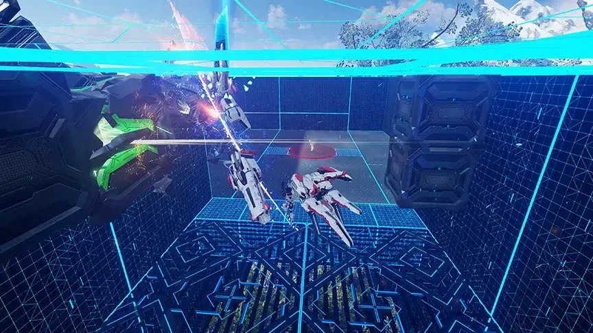 バーチャル空間でのメカ戦闘