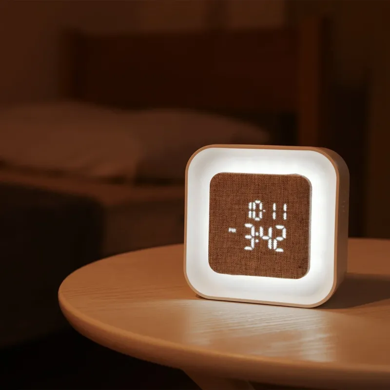 デジタル置時計 ファブリックサーフェスが配置された室内の様子