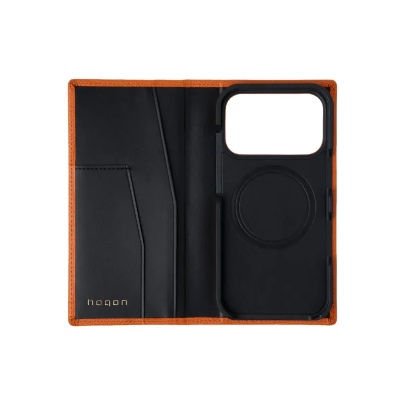 CRUMBS Leather Flip Case Open Orange