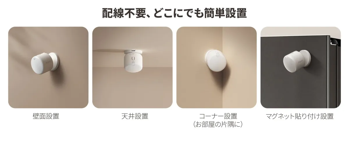 壁や棚など様々な場所に設置可能なFP300