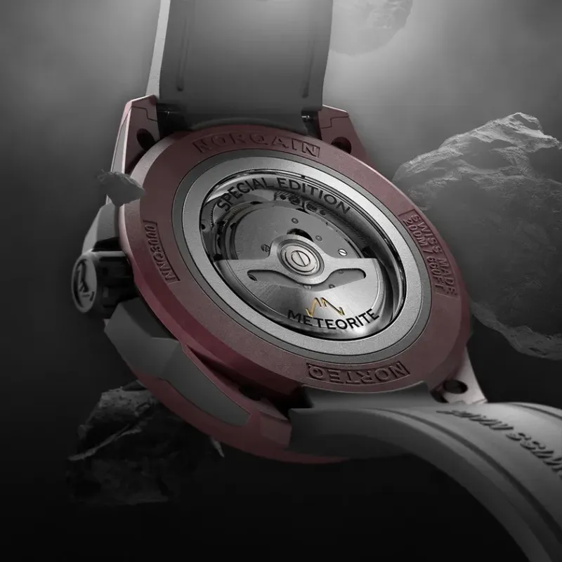 腕時計,ラグジュアリー,スペシャルエディション,スイス製,機械式時計,隕石,高級時計,クロノグラフ,時計の裏蓋,スポーツウォッチ