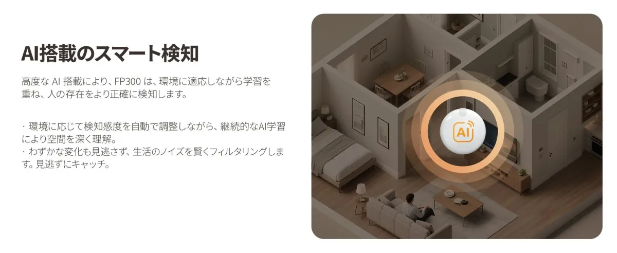 PIRとミリ波レーダーで高精度な検知を実現