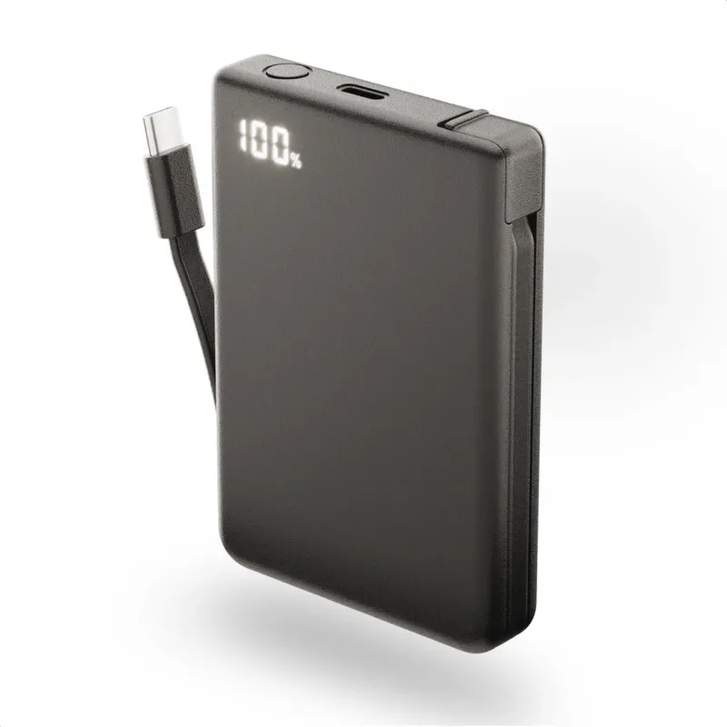 モバイルバッテリーのデジタル表示「100%」