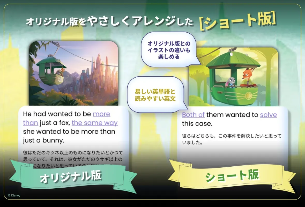 オリジナル版とショート版の比較