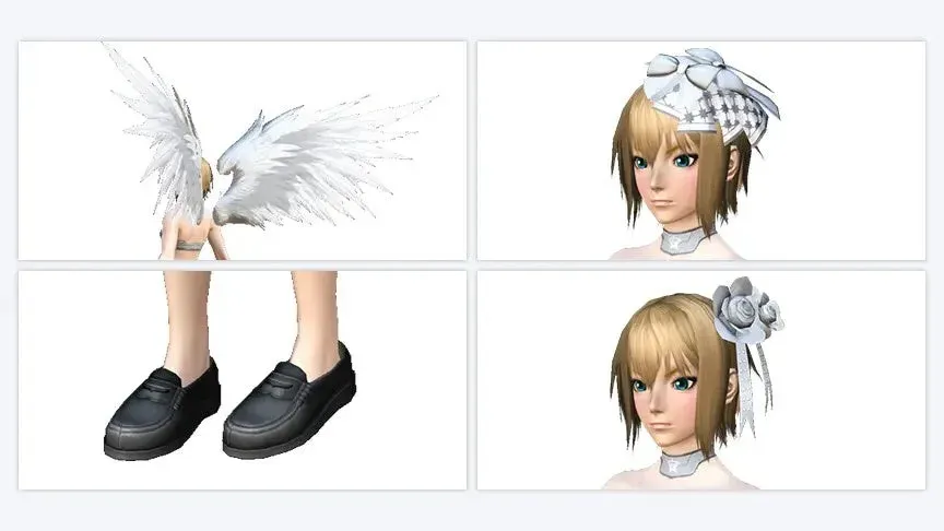 3Dアバター用パーツ（羽、ヘッドドレスなど）