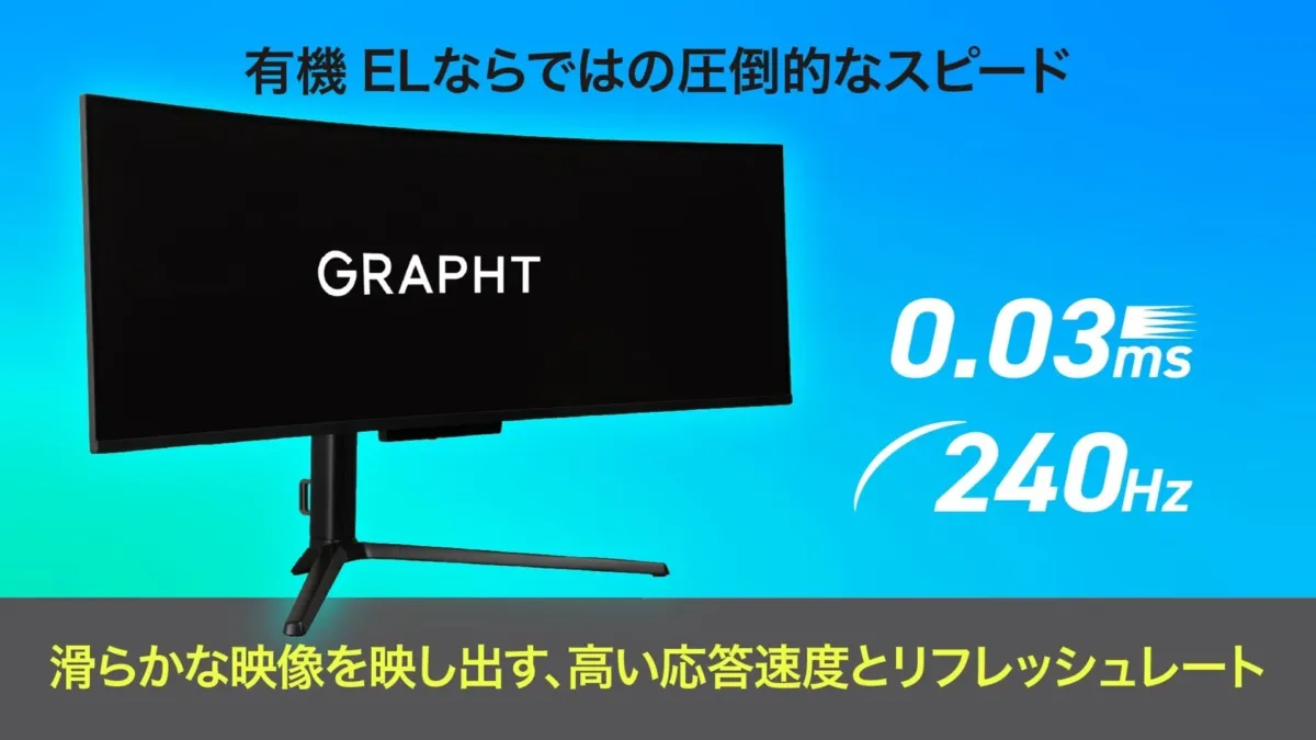 有機ELならではの圧倒的なスピード