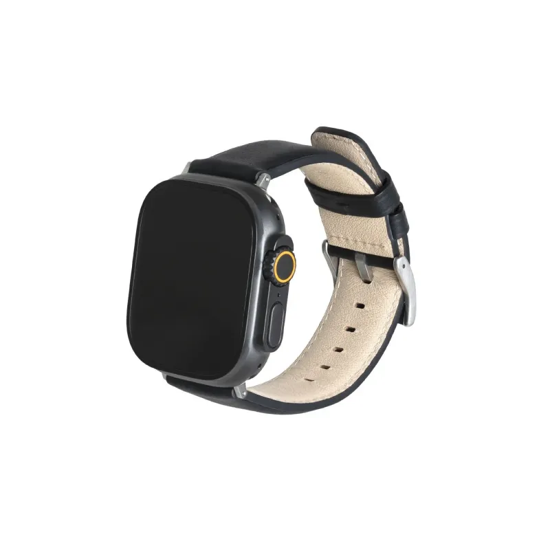 Mastrotto Smooth Leather Watchband Black