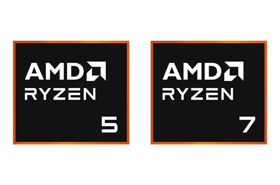 AMD Ryzen 5とRyzen 7のロゴが並んで表示されています。