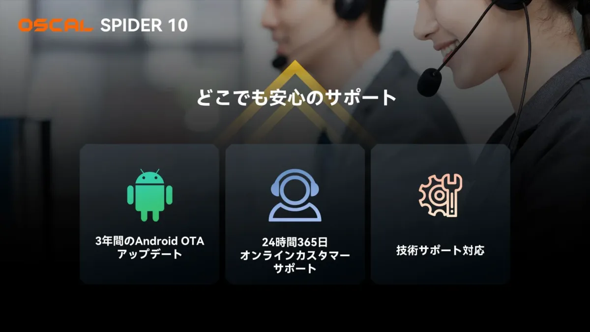OSCAL SPIDER 10のサポート体制