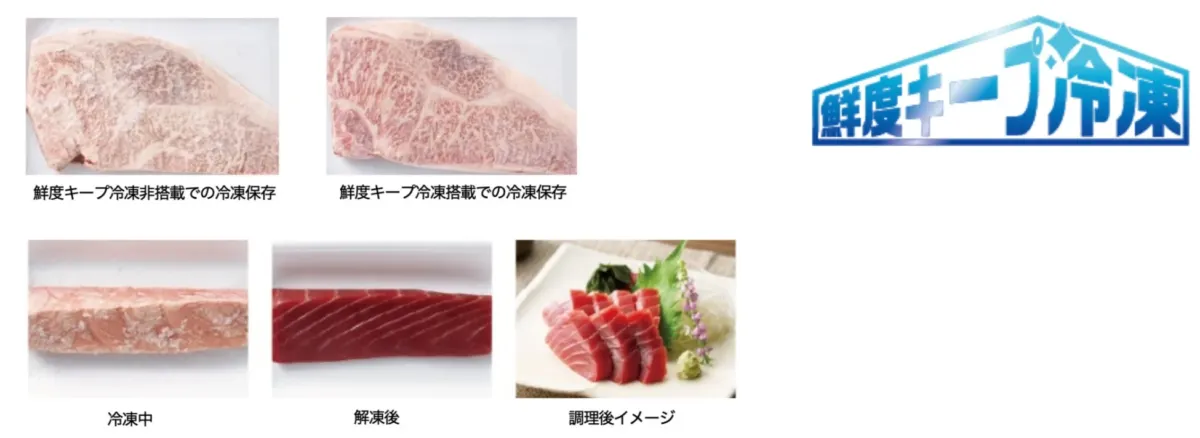 鮮度キープ冷凍のイメージ比較