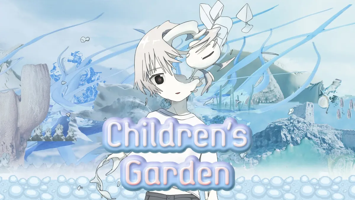 「Children's Garden」のタイトルが表示された幻想的なアニメ風イラスト