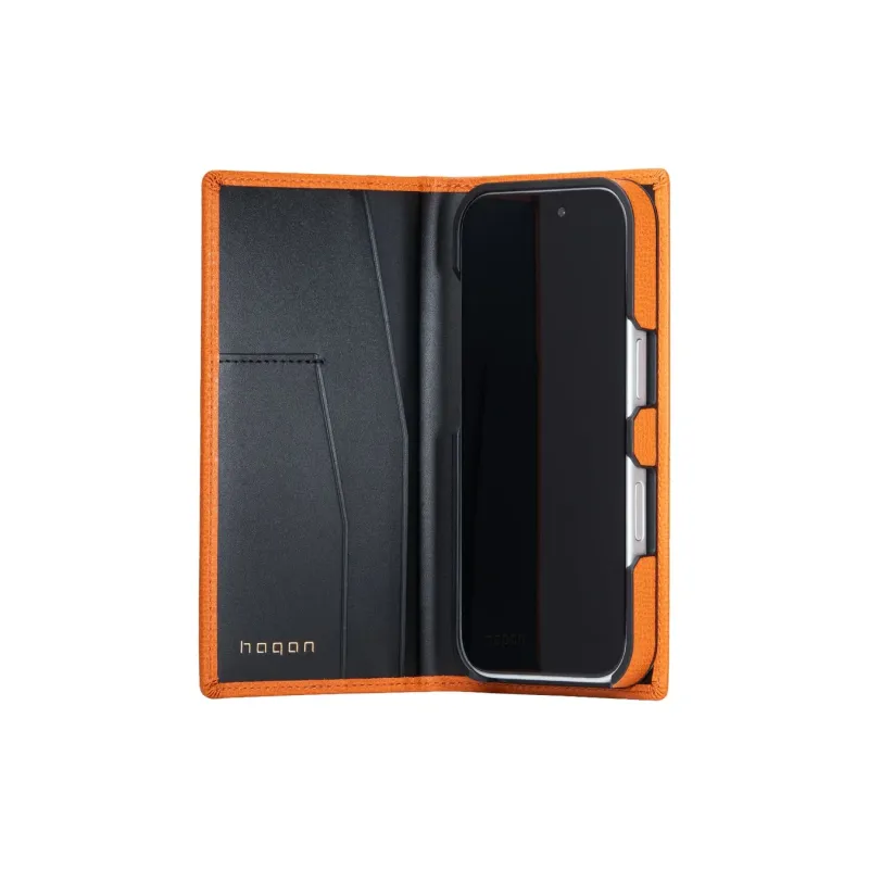 CRUMBS Leather Flip Case Inside Orange