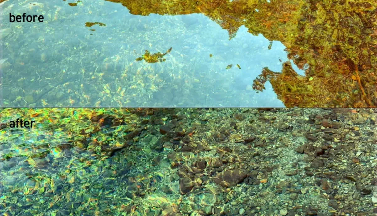 CPLフィルター（水面反射効果）