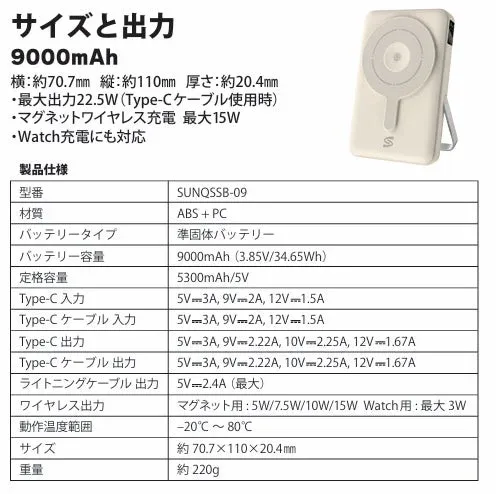 SUNQSSB-09製品仕様