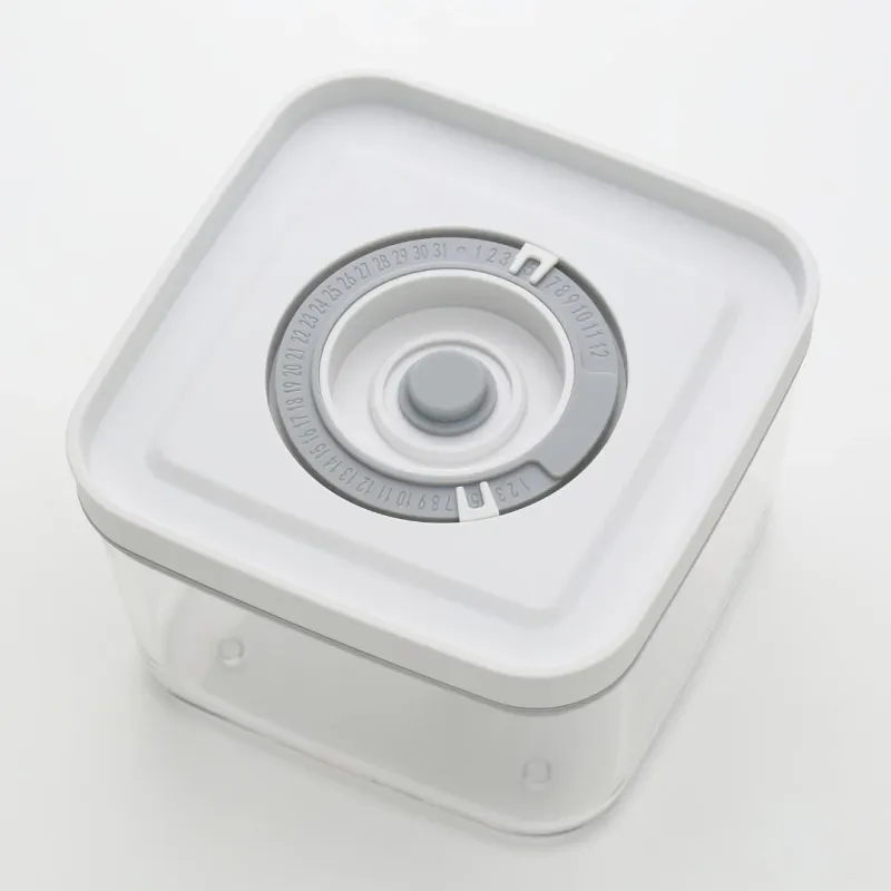 日付ダイヤル付きの真空保存容器