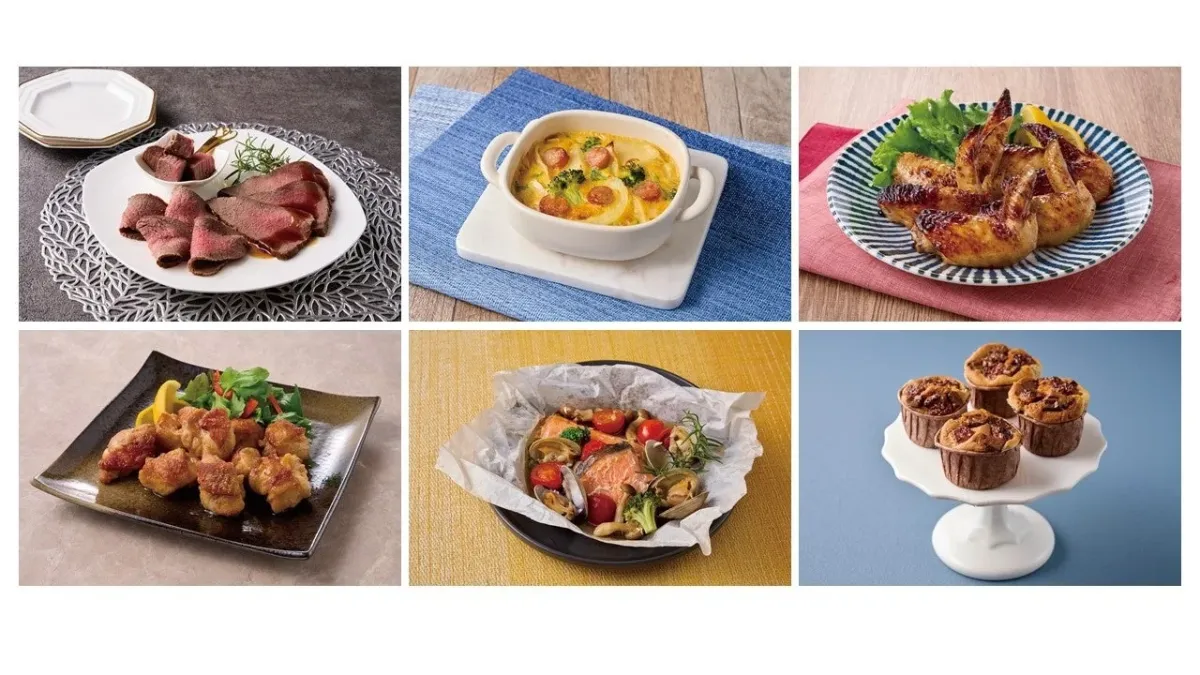 専用のレシピブック付き!本格的なグリル調理、お菓子作りまで幅広く使える