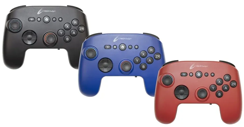 CYBER Gadget製ゲームコントローラーの3色パッケージ画像