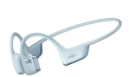 水色のShokz骨伝導ワイヤレスヘッドホン