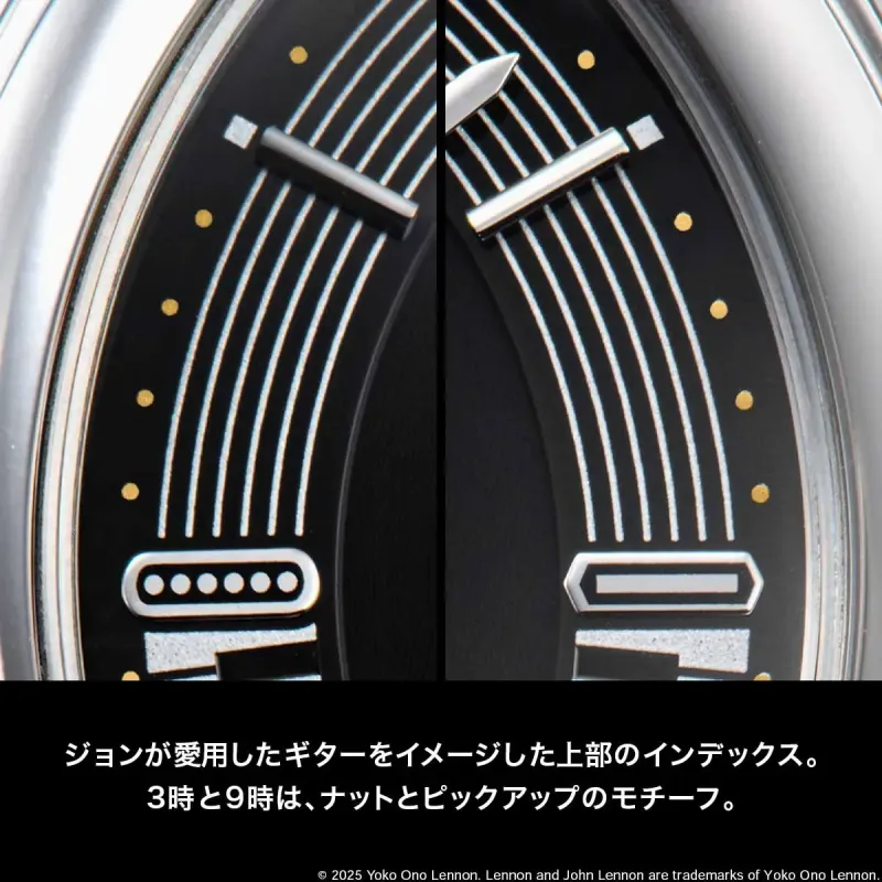 ギターをイメージした上部インデックス