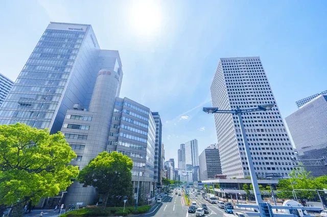 都市景観、ビル群