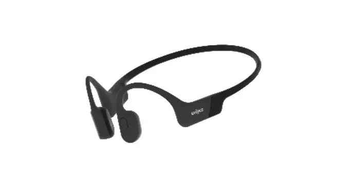 黒い骨伝導イヤホン