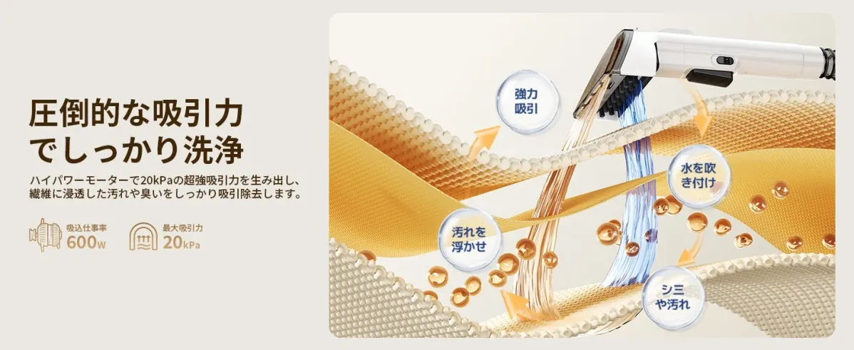 強力吸引力で汚れを除去するBVC-C12