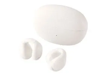 白いワイヤレスイヤホンと充電ケース