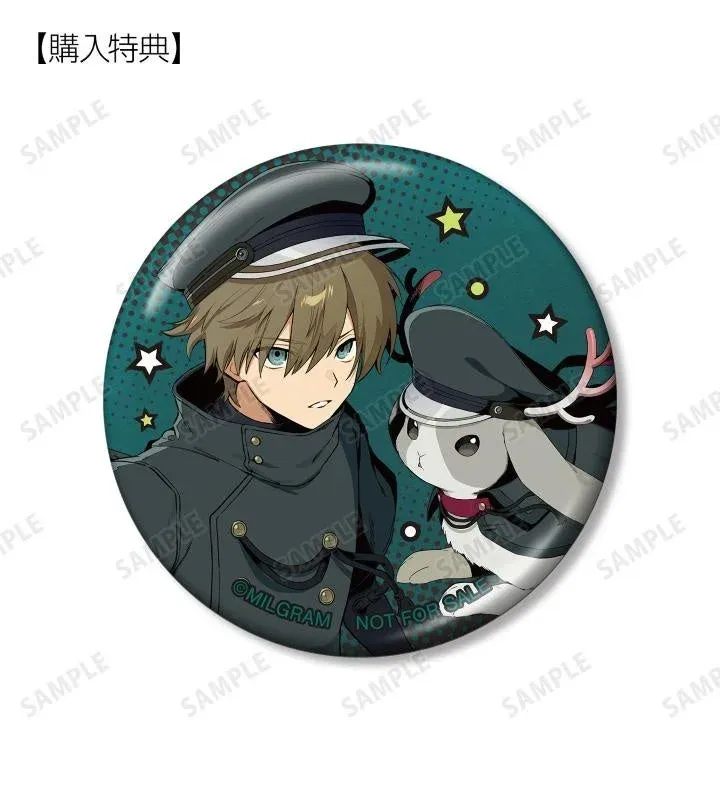 描き下ろし エス&ジャッカロープ アメコミ風ver. メタリック缶バッジ AMNIBUS&アニメイト限定特典