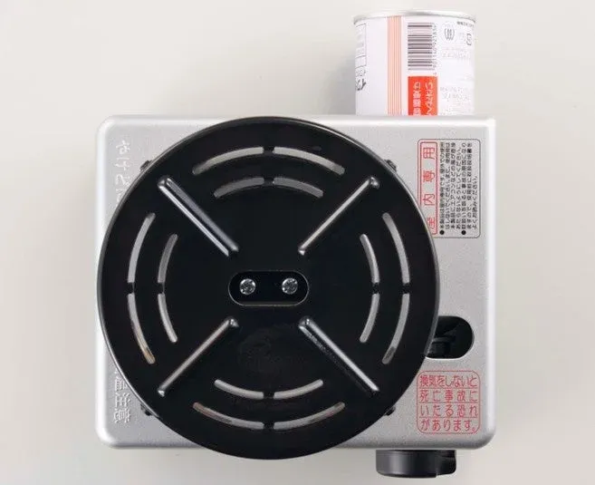 カセットガス装着時の上面図