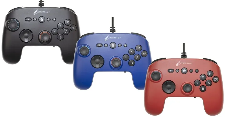 CYBER Gadget製ゲームコントローラーの3色パッケージ画像