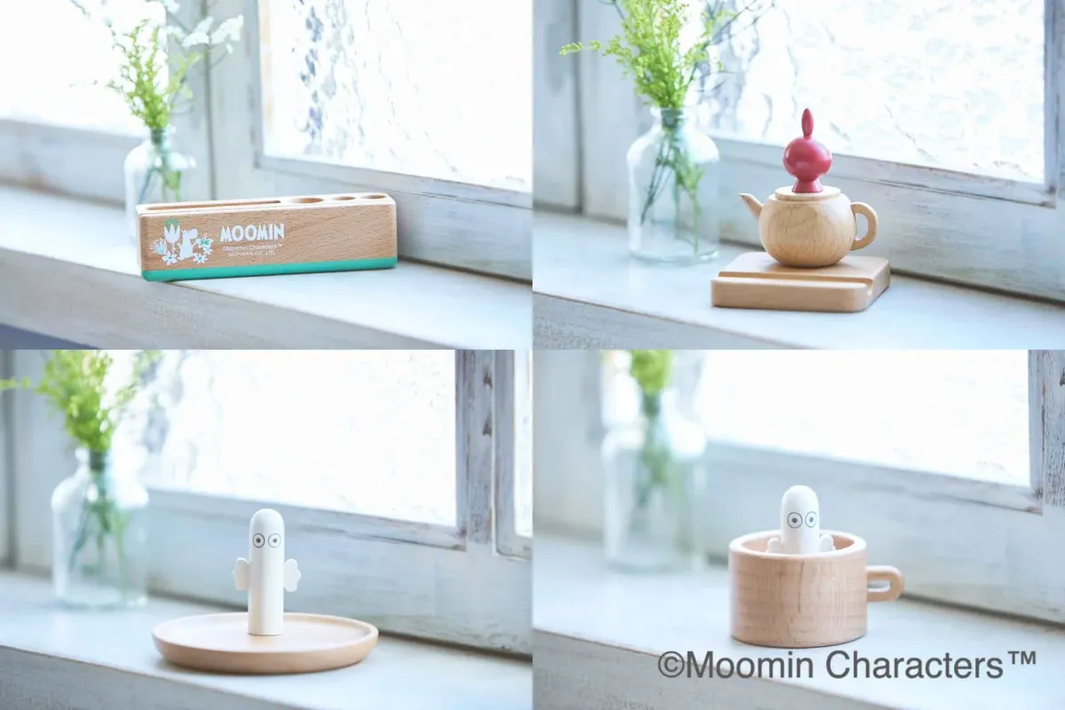 ムーミンキャラクターの木製雑貨4アイテム