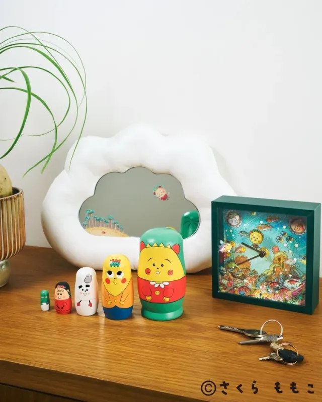 マトリョーシカ、鏡、時計