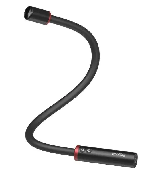 柔軟なグースネック型の黒い撮影用アクセサリー