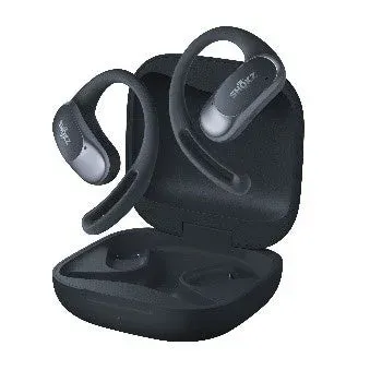 黒いワイヤレスイヤホンが充電ケースに入っている画像