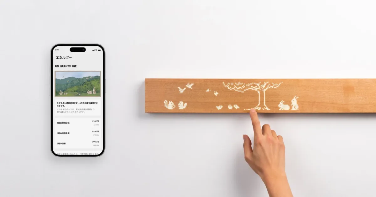 アプリとmuiボードでのエネルギー表示