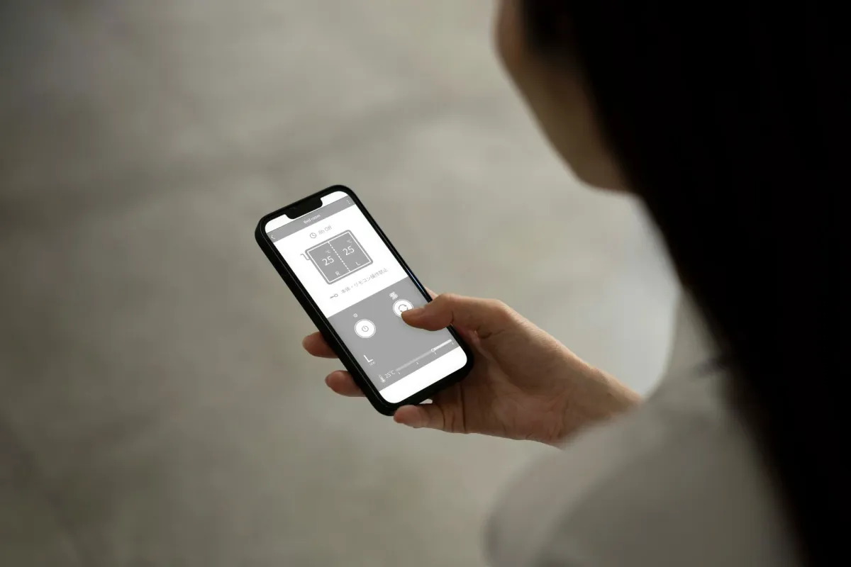 スマートフォンでの温度設定