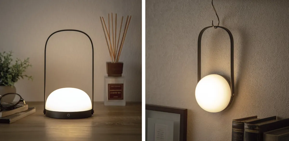 壁掛けもできるLEDランタン