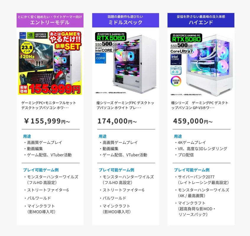 価格帯別・スタッフおすすめ商品