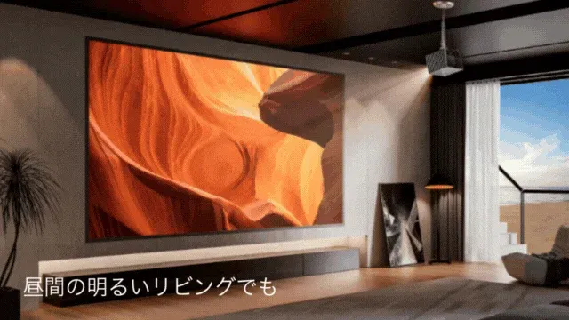 日中・狭い部屋でもOK。3500 ISOルーメンの高輝度