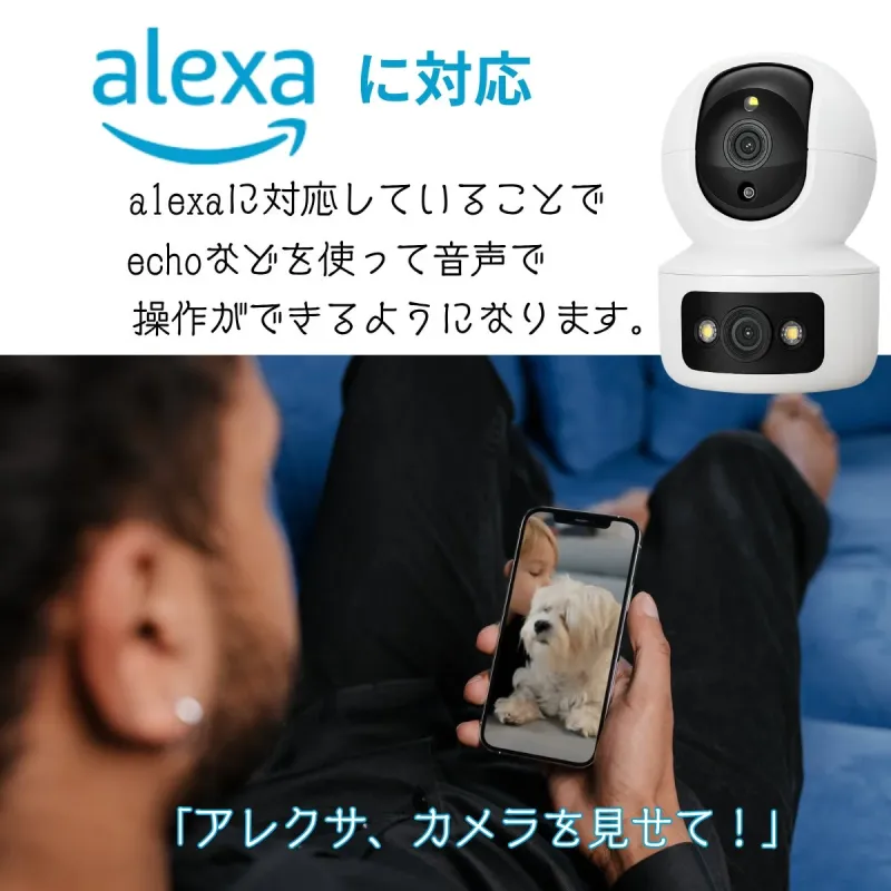 Alexaに対応したワイヤレス防犯カメラの紹介画像
