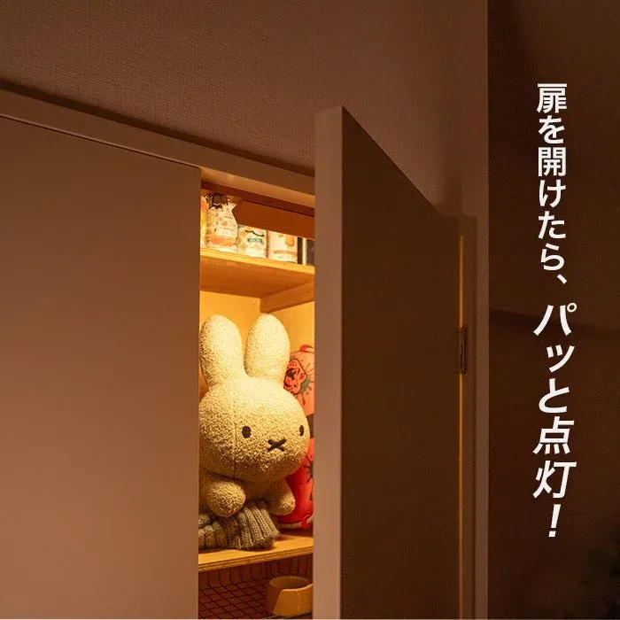 扉を開けると自動点灯する様子