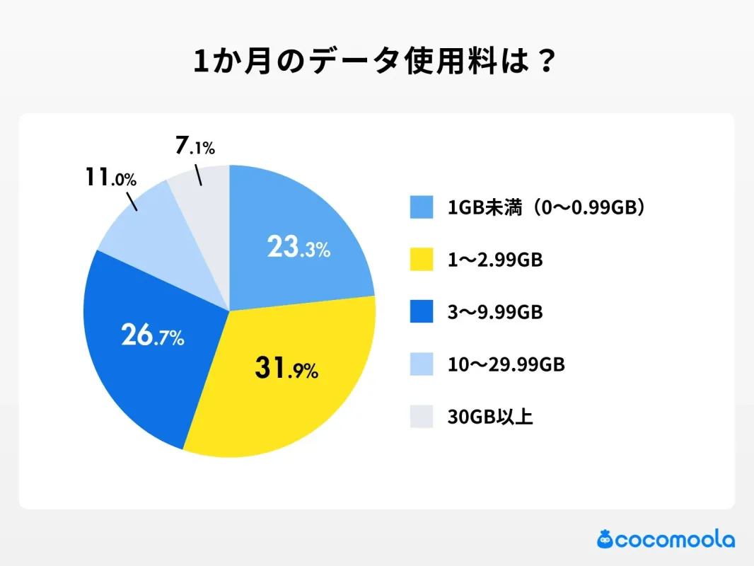 1か月のデータ使用料は?