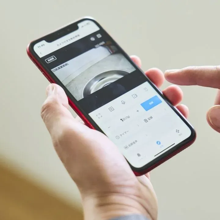 スマホアプリでカメラ映像を確認
