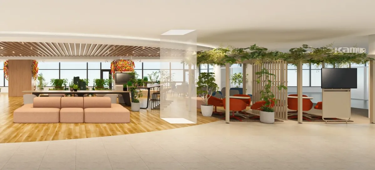 開放的なラウンジスペース