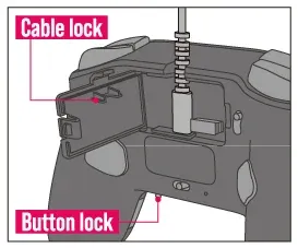 ケーブルロックとボタンロックの機能説明