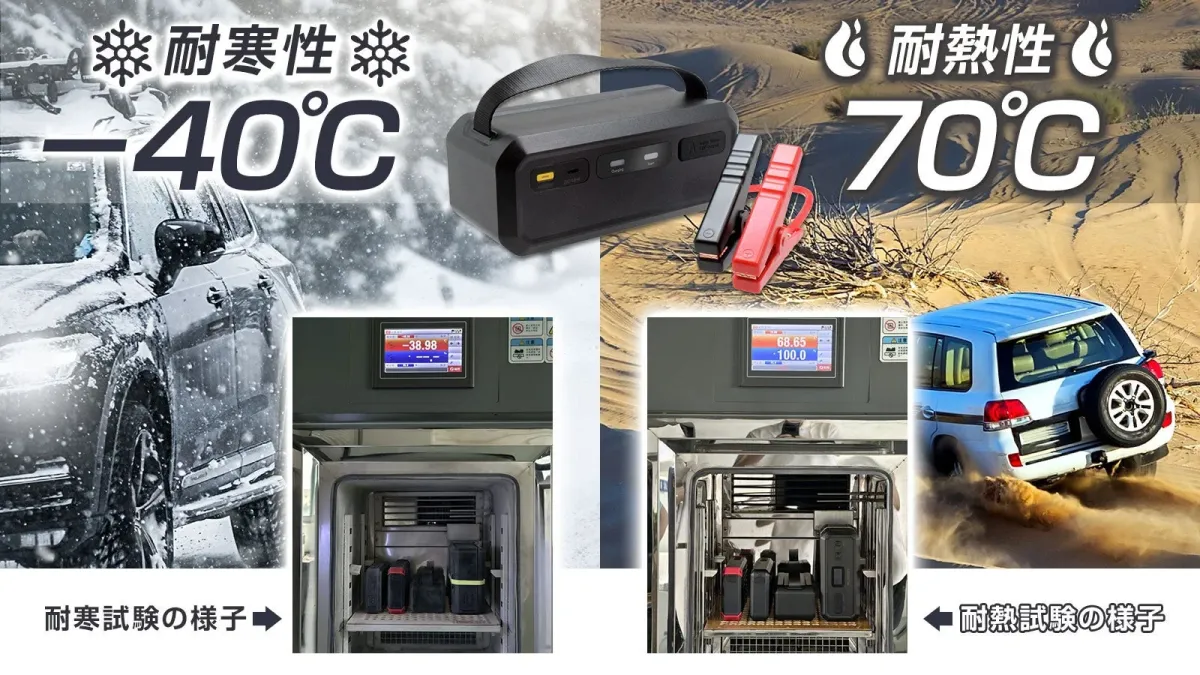 耐寒性と耐熱性の試験